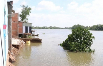 Long An công bố tình trạng khẩn cấp khu vực sạt lở bờ sông Cần Giuộc