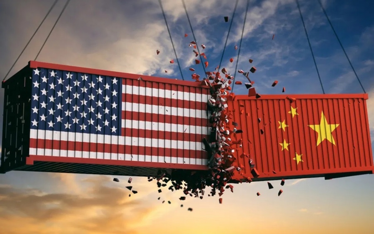 Hình ảnh minh họa về cuộc chiến thương mại Mỹ-Trung Quốc. Đồ họa: iStock.