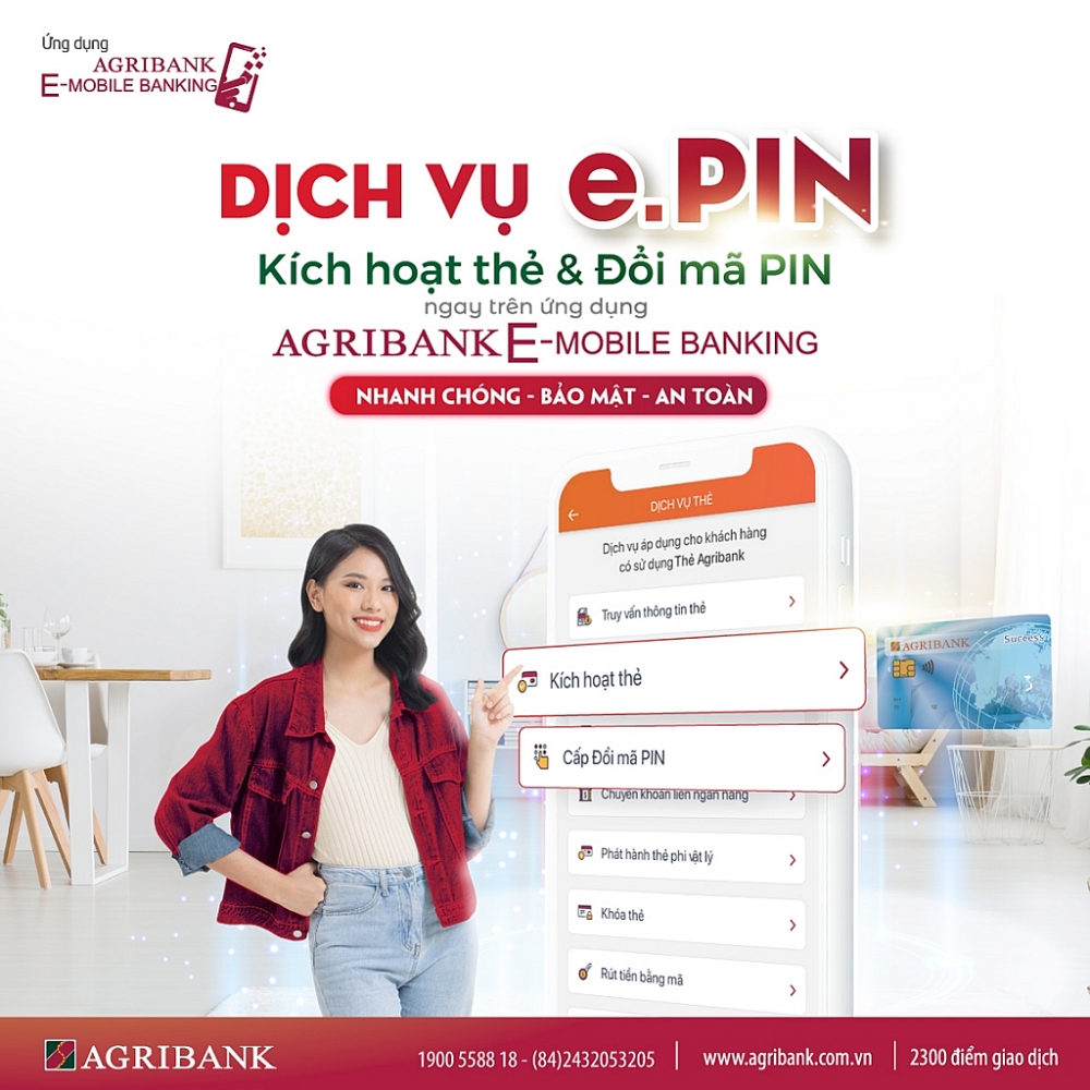 Agribank triển khai mã PIN điện tử cho khách hàng