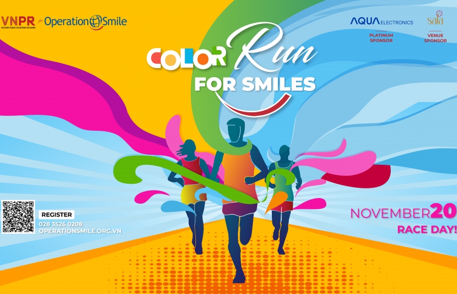 VNPR và Operation Smile Việt Nam đưa đường chạy Color Run For Smiles trở lại sau ba năm