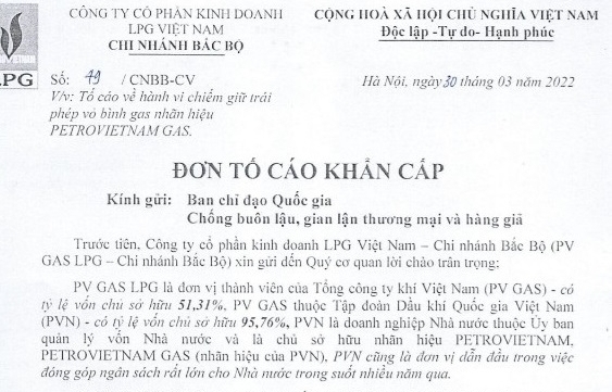 Petro Vietnam GAS LPG “cầu cứu” Ban Chỉ đạo 389 quốc gia