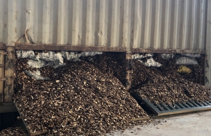 Giấu hơn 24 tấn than bên trong lô dăm gỗ xuất khẩu