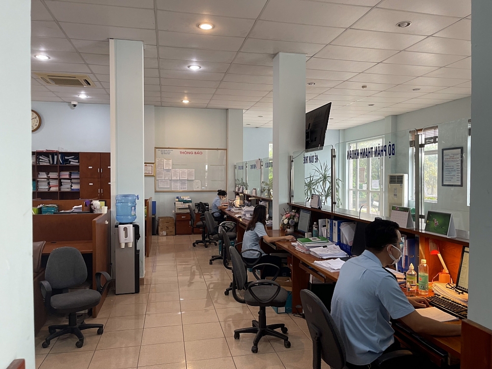 Hoạt động vụ tại Chi cục Hải quan quản lý các khu công nghiệp Bắc Giang hời điểm thiết lập vùng cách ly y tế.
