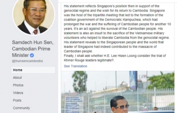 Thủ tướng Hun Sen: Ông Lý Hiển Long xúc phạm sự hy sinh của Việt Nam