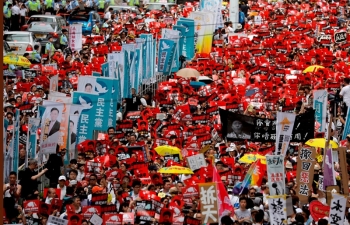 Toàn cảnh cuộc biểu tình khổng lồ ở Hong Kong phản đối dự luật dẫn độ