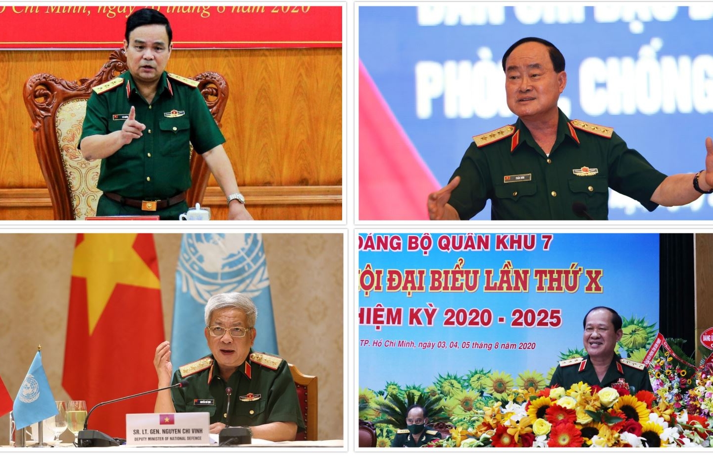 Bốn tướng Quân đội thôi giữ chức Thứ trưởng Bộ Quốc phòng từ ngày 1/6/2021