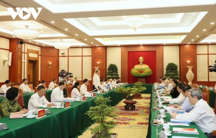 Bộ Chính trị  làm việc với 37 tỉnh, thành về chuẩn bị Đại hội Đảng bộ