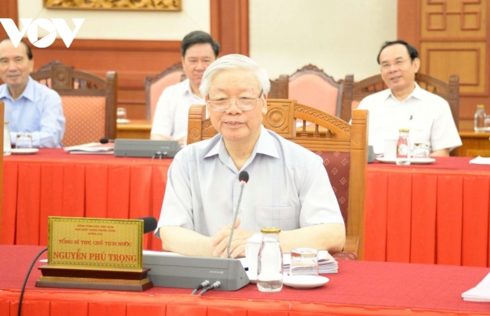 Tổng Bí thư, Chủ tịch nước chủ trì buổi làm việc với Ban Thường vụ Thành ủy Hà Nội