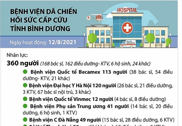 Infographics: Tổng quan 6 Trung tâm Hồi sức tích cực Covid-19 tại phía Nam