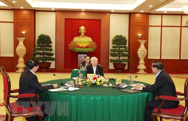 Tổng Bí thư Nguyễn Phú Trọng dự cuộc gặp cấp cao VN-Campuchia-Lào
