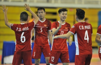 Đánh bại Myanmar 7 - 3, tuyển futsal Việt Nam đoạt vé dự VCK châu Á 2020