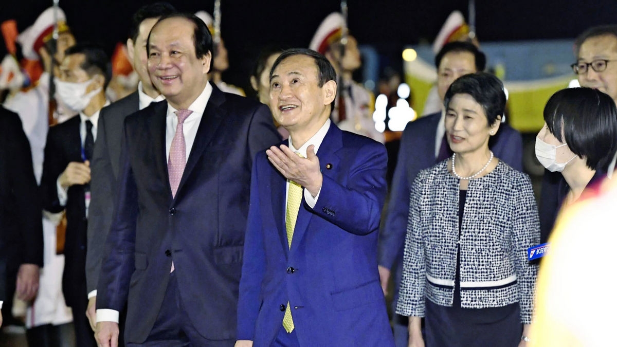 Ông Yoshihide Suga chọn Việt Nam là điểm đến đầu tiên sau khi đắc cử Thủ tướng Nhật Bản. (Ảnh: Kyodo).