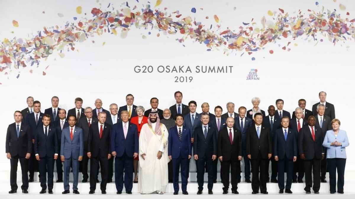 Thủ tướng Nguyễn Xu&acirc;n Ph&uacute;c chụp ảnh c&ugrave;ng l&atilde;nh đạo G20 tại Osaka , Nhật Bản năm 2019. Ảnh: TTXVN