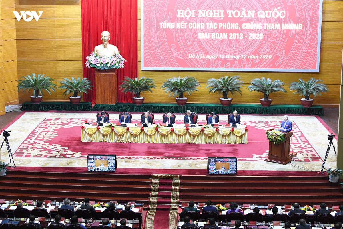 Hội nghị toàn quốc tổng kết công tác phòng, chống tham nhũng giai đoạn 2013- 2020 diễn ra trong 1 ngày dưới sự chủ trì của Tổng Bí thư, Chủ tịch nước Nguyễn Phú Trọng.