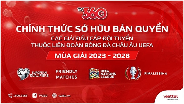 Viettel TV360 sở hữu bản quyền các giải đấu cấp đội tuyển thuộc UEFA