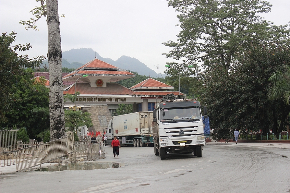 Cửa khẩu quốc tế Thanh Thủy (Hà Giang). Ảnh: N.Linh