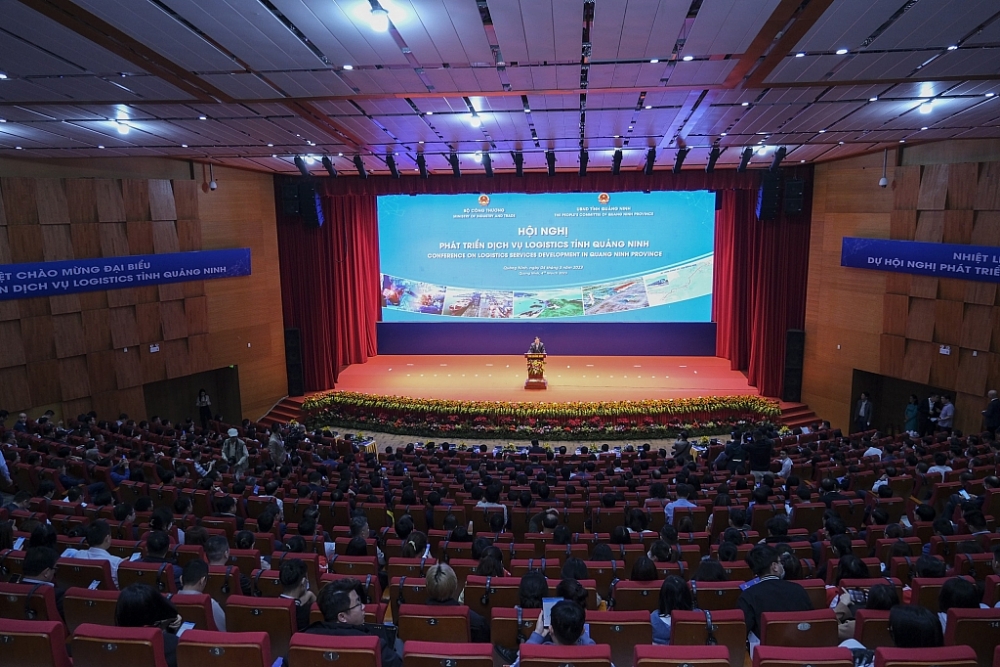 Quang cảnh Hội nghị phát triển dịch vụ logistics tỉnh Quảng Ninh. Ảnh: Anh Minh