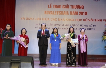Trao Giải thưởng Kovalevskaia năm 2018