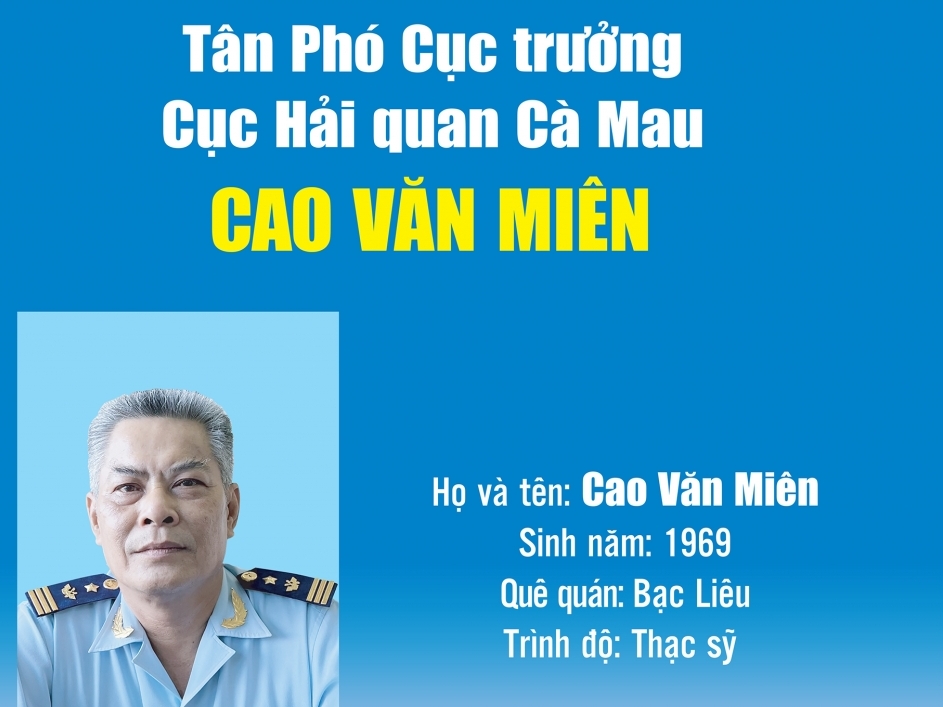 Infographics: Quá trình công tác của Phó Cục trưởng Cục Hải quan Cà Mau Cao Văn Miên