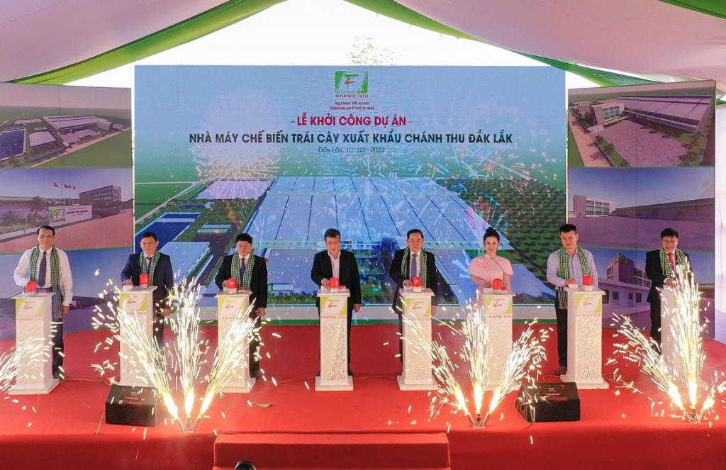 Quang cảnh lễ khởi công Nhà máy Chế Biến Trái Cây Xuất Khẩu Chánh Thu Đắk Lắk