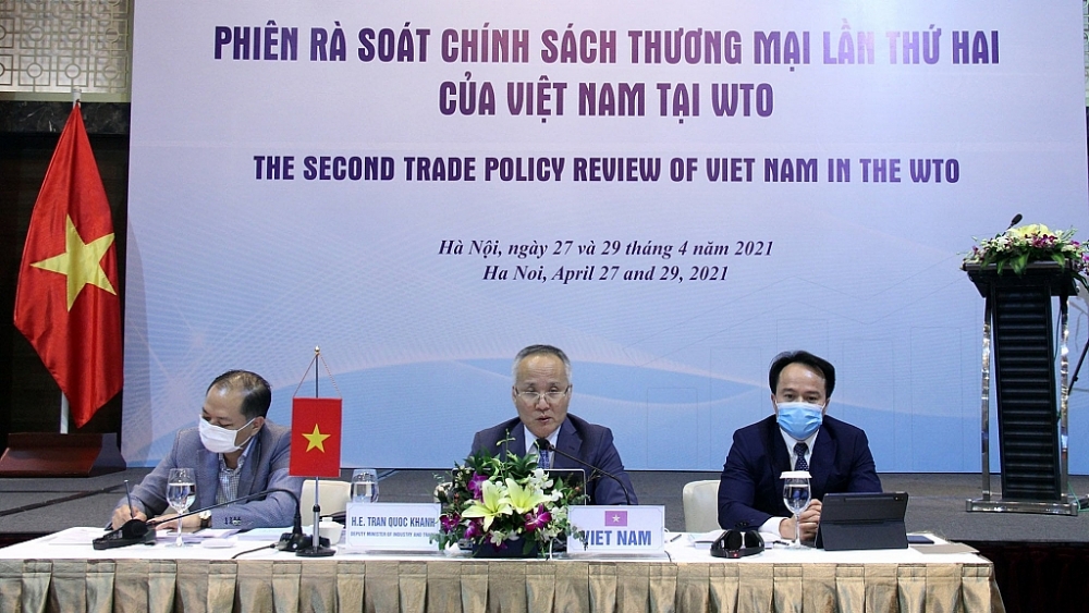 Trưởng đoàn Việt Nam phát biểu tại phiên rà soát.