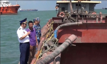 Cảnh sát biển phối hợp bắt giữ 7 tàu khai thác, vận chuyển cát trái phép