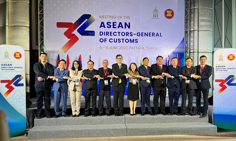 Hội nghị Tổng cục trưởng Hải quan ASEAN lần thứ 32 được tổ chức từ ngày 6-8/6/2023 tại Pattaya, Thái Lan. Ảnh: Việt Nga