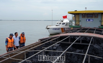 Cảnh sát biển tạm giữ 700 m3 than bùn không rõ nguồn gốc