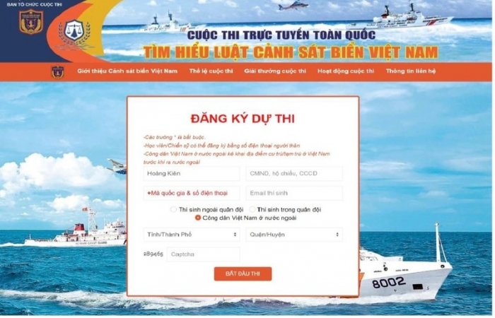 Cuộc thi “Tìm hiểu Luật Cảnh sát biển Việt Nam” thu hút hàng nghìn lượt người tham gia