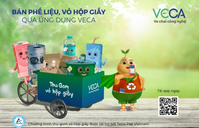Tetra Pak ứng dụng VECA trên điện thoại thông minh để xử lý hộp giấy