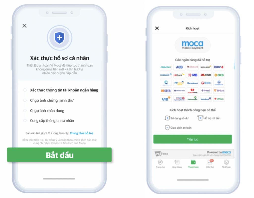 Ví điện tử Moca khuyến nghị người dùng xác thực thông tin để tăng cường bảo mật
