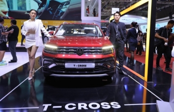 Loạt xe SUV trong gian hàng của Volkswagen tại Triển lãm ô tô Việt Nam 2022