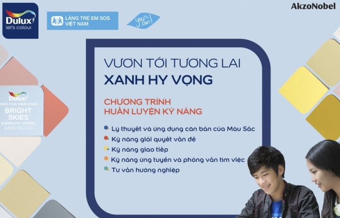 AkzoNobel đào tạo kỹ năng, hỗ trợ thanh thiếu niên làng trẻ SOS