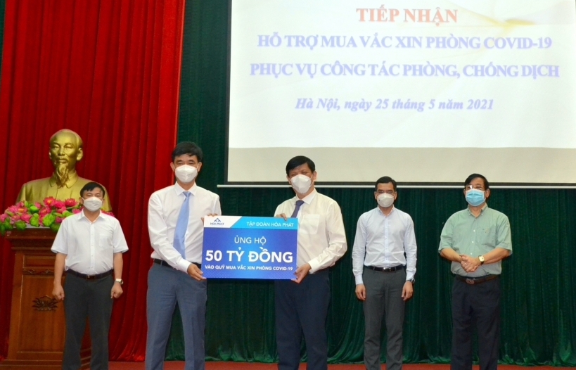 Hòa Phát ủng hộ 50 tỷ đồng vào Quỹ mua vắc xin phòng Covid-19