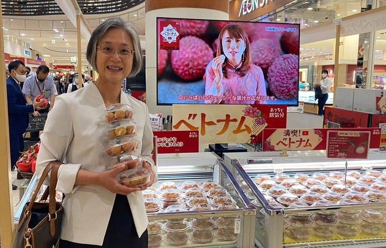 Vải thiều, xoài Việt được chào bán tại 350 siêu thị Aeon tại Nhật Bản