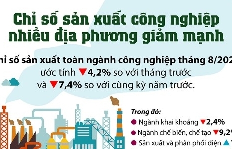 infographics chi so san xuat cong nghiep nhieu dia phuong giam manh
