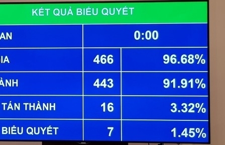 Quốc hội thông qua Luật Bảo vệ môi trường (sửa đổi) với tỷ lệ tán thành cao