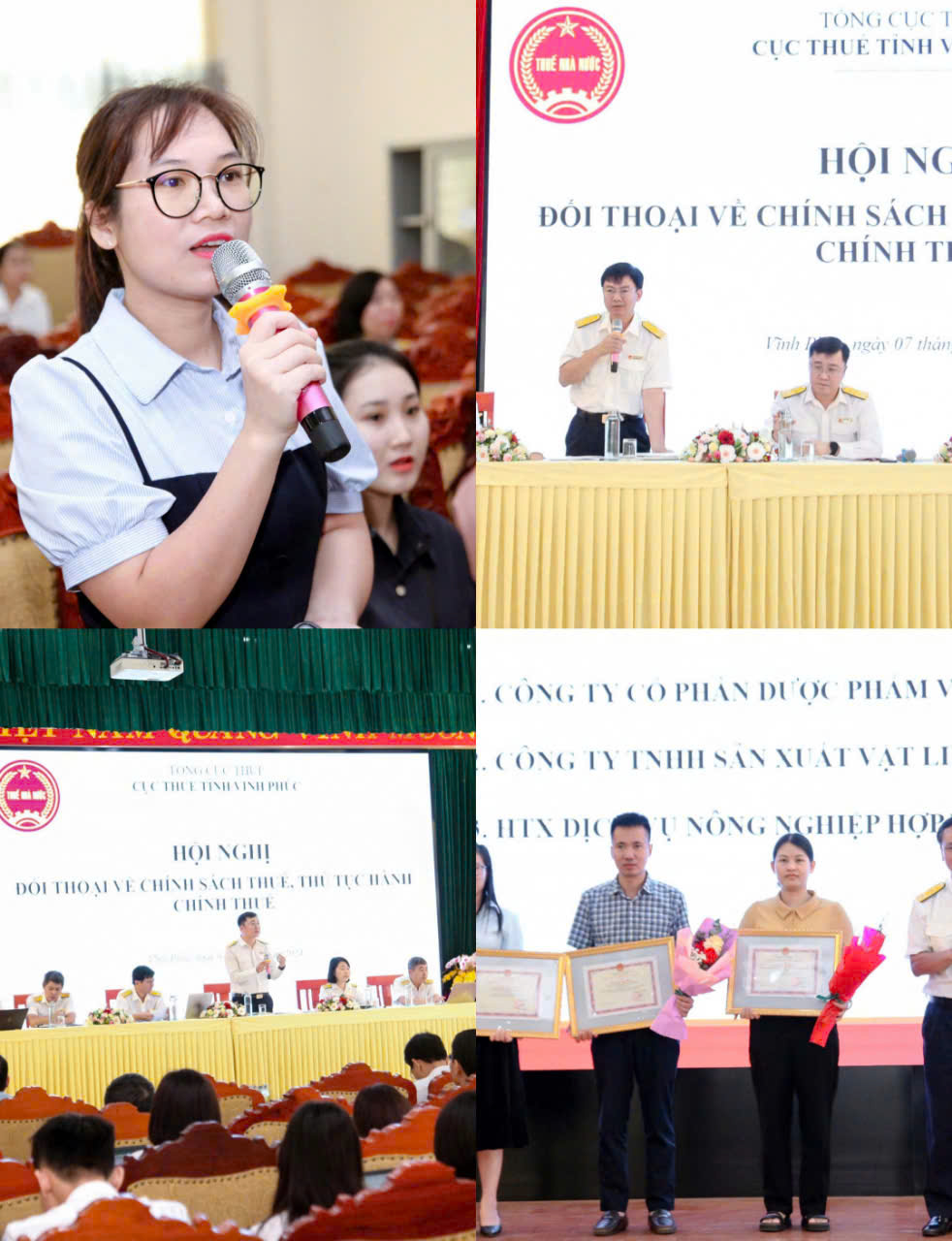 cuc thue vinh phuc trao thuong cho 65 nguoi nop thue va doi thoai chinh sach thu tuc hanh chinh thue voi tren 170 dn