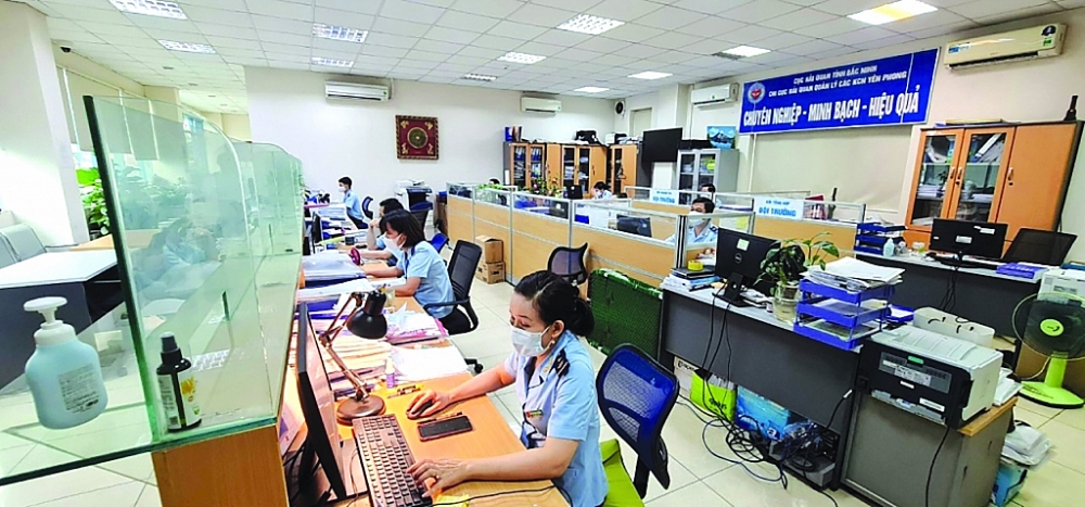 Hoạt động nghiệp vụ tại Chi cục Hải quan quản lý các khu công nghiệp Yên Phong (Cục Hải quan Bắc Ninh). Ảnh do Chi cục cung cấp