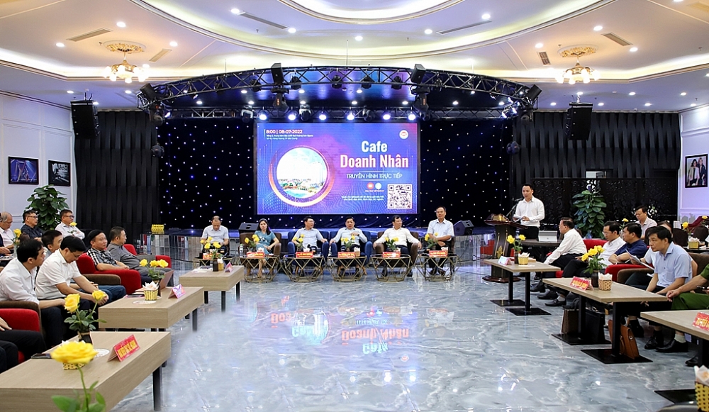 Chương trình Cà phê Doanh nhân tại tỉnh Bắc Giang quý 2/2022 kết nối các lãnh đạo tỉnh và các doanh nhân thuộc nhiều lĩnh vực kinh doanh tại địa phương.	Ảnh: S.T