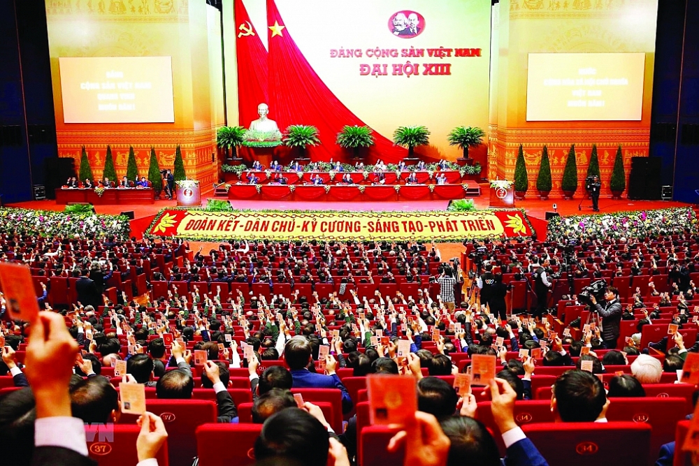 Đại hội XIII Đảng Cộng sản Việt Nam diễn ra từ ngày 25/1 đến 2/2/2021 tại Hà Nội.	Ảnh: TTXVN