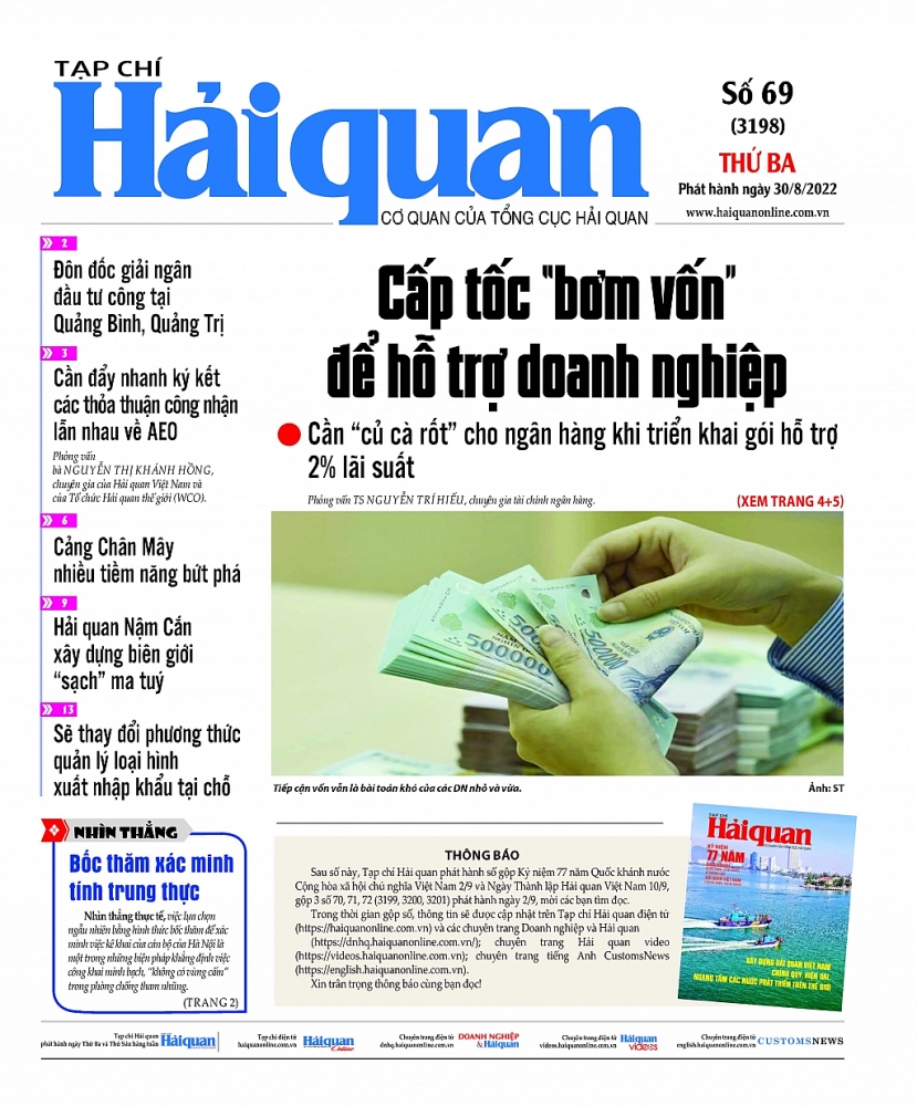 Những tin, bài hấp dẫn trên Tạp chí Hải quan số 69 phát hành ngày 30/8/2022