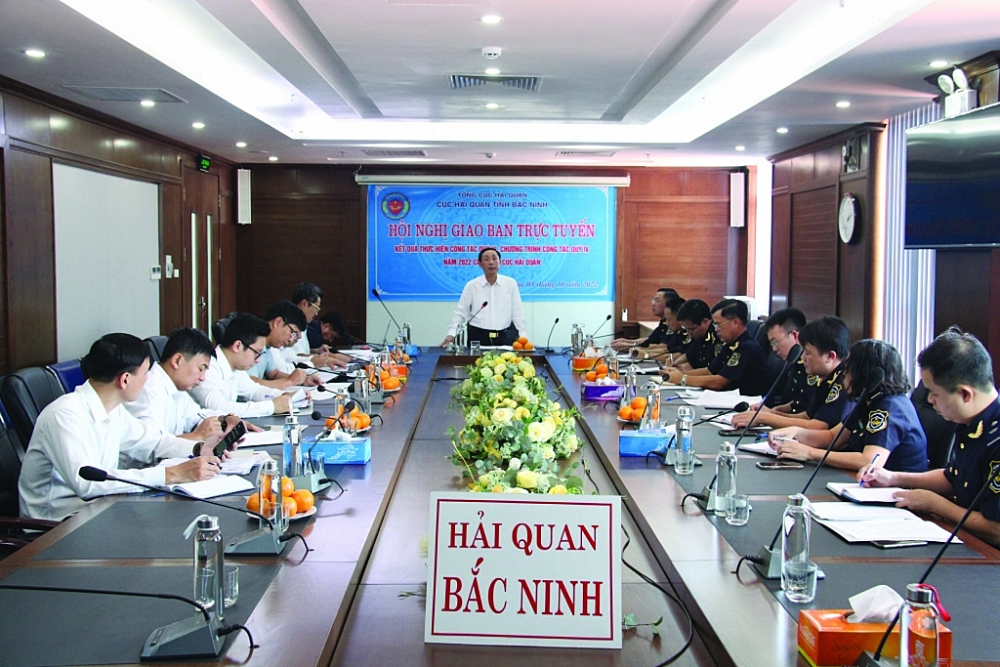  Phó Tổng cục trưởng Hoàng Việt Cường phát biểu kết luận tại buổi làm việc với Cục Hải quan Bắc Ninh. 	 Ảnh: T.Bình.