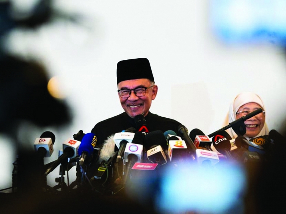 Tân Thủ tướng Malaysia Anwar Ibrahim.