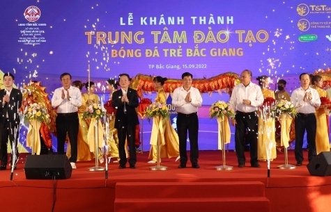 Hanoi FC khánh thành trung tâm đào tạo bóng đá trẻ tại Bắc Giang