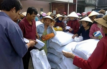 Nửa triệu người nghèo đã nhận gạo hỗ trợ của Chính phủ trước Tết