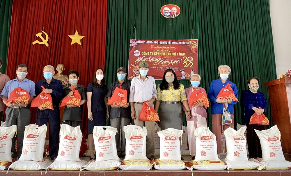 Vedan Việt Nam trao tặng 1000 phần quà tết cho người dân tỉnh Đồng Nai