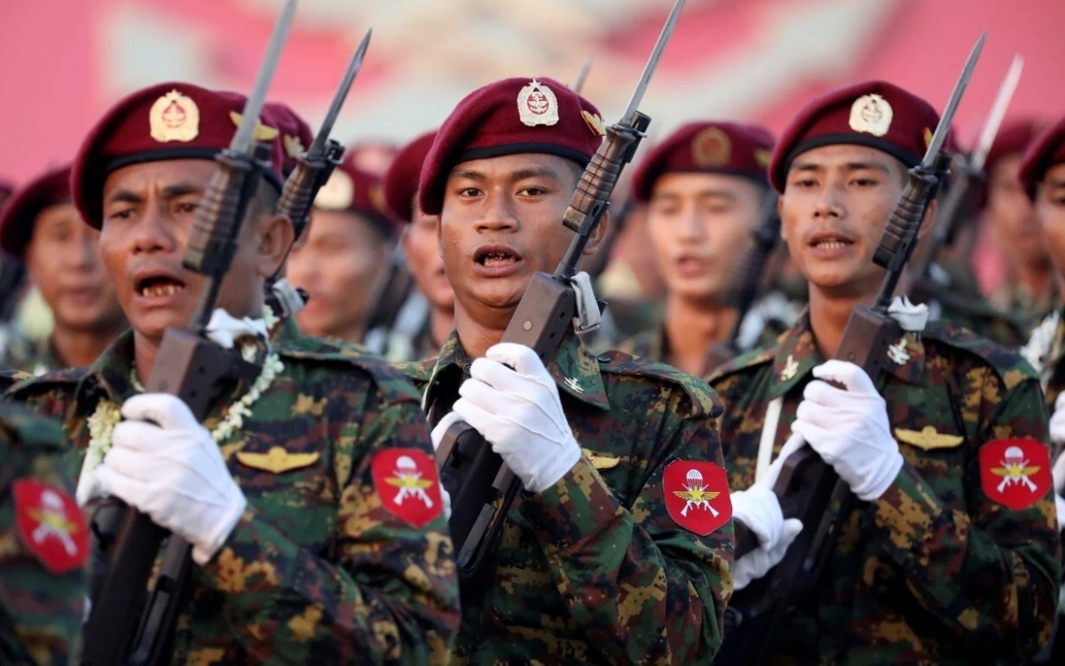 Binh sĩ quân đội Myanmar. Ảnh: Reuters.