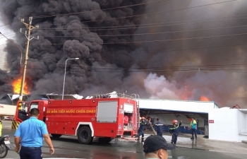 Cháy lớn tại Công ty Cổ phần logistics Pan Pacific