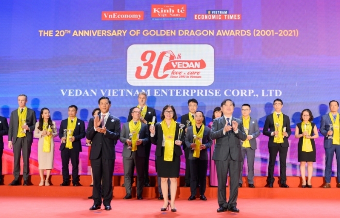 Vedan Việt Nam vinh dự nhận giải thưởng Rồng Vàng năm 2020